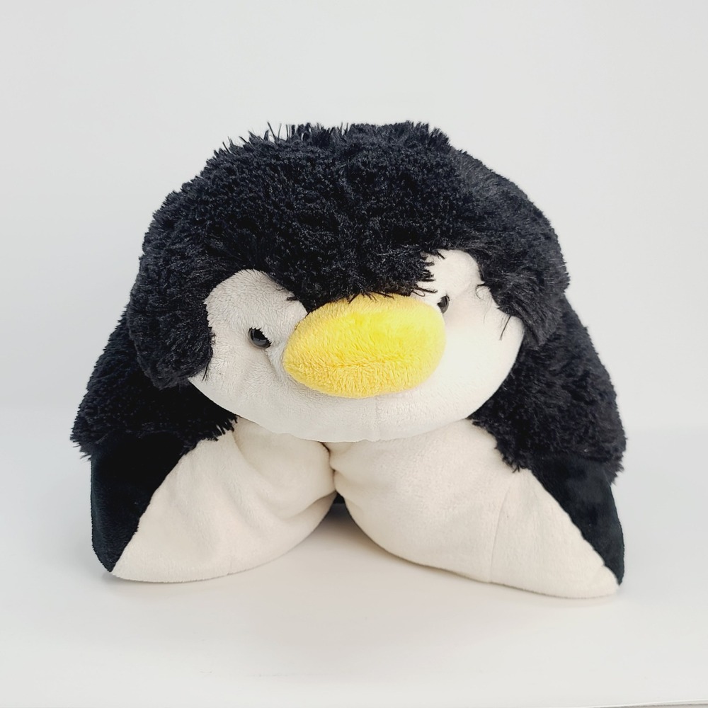 Pillow Pets Playful Penguin Plush Toy 18 inch Black White Large Cushion Good